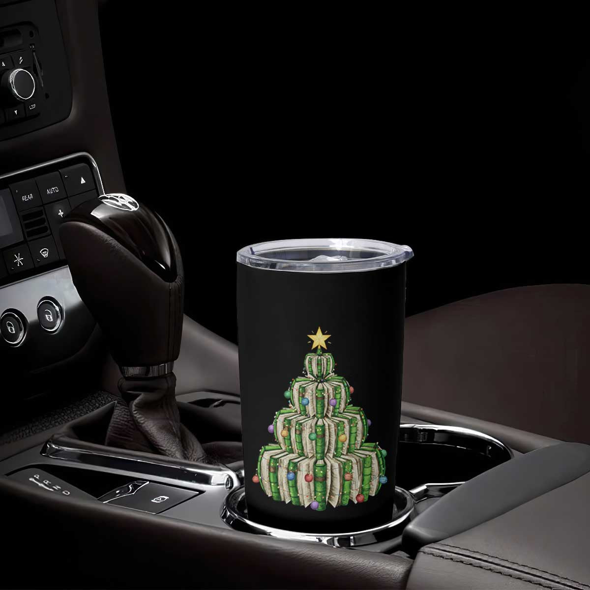 Book Christmas Tree Book Lover Teacher Librarian Tumbler Cup TS11 Print Your Wear