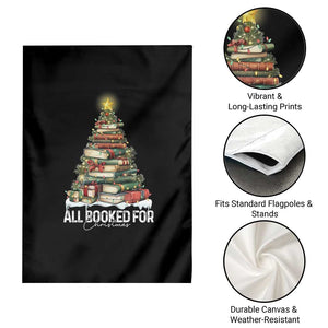 All Booked For Christmas Garden Flag Xmas Tree Lights Book Lover TS11 Print Your Wear