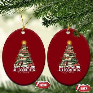 All Booked For Christmas Ceramic Ornament Xmas Tree Lights Book Lover TS11 Print Your Wear