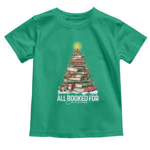 All Booked For Christmas Toddler T Shirt Xmas Tree Lights Book Lover TS11 Irish Green Print Your Wear