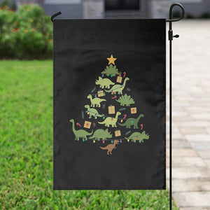 Funny Christmas Dinosaur Garden Flag Dino Xmas Tree Rex Paleontologist TS11 Print Your Wear