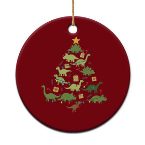 Funny Christmas Dinosaur Ceramic Ornament Dino Xmas Tree Rex Paleontologist TS11 1pc Red Print Your Wear