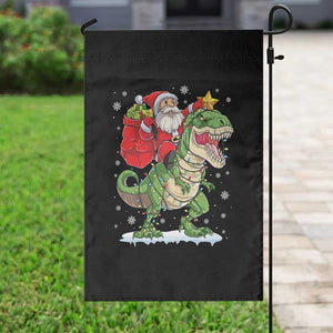 Funny Dinosaur Christmas Santa Claus Riding Dino Garden Flag TS11 Print Your Wear