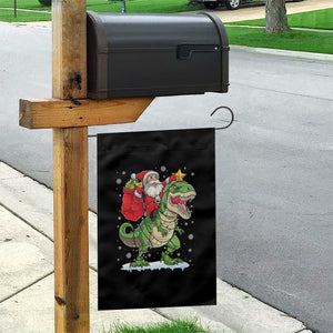 Funny Dinosaur Christmas Santa Claus Riding Dino Garden Flag TS11 Print Your Wear