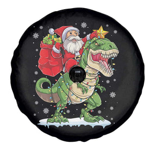 Funny Dinosaur Christmas Santa Claus Riding Dino Spare Tire Cover TS11 Print Your Wear