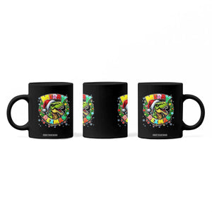 Funny Christmas Dinosaur Coffee Mug Merry Rexmas Dino Xmas Wreath TS11 Print Your Wear