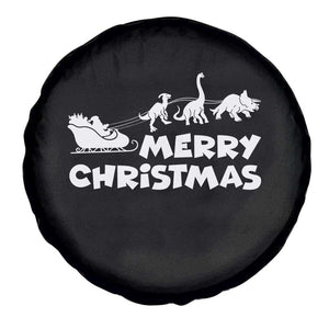Funny Xmas Dinosaur Spare Tire Cover Merry Christmas Dino Santa's Sleigh TS11 Print Your Wear