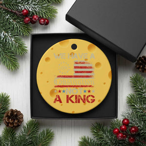 We Have A Constitution Not A King Ceramic Ornament No Kings in America Betsy Ross Flag - Print Your Wear
