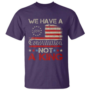 We Have A Constitution Not A King T Shirt No Kings in America Betsy Ross Flag TS11 Purple Print Your Wear