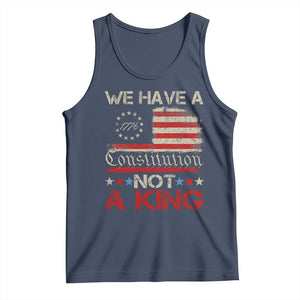 We Have A Constitution Not A King Tank Top No Kings in America Betsy Ross Flag TS11 Navy Print Your Wear