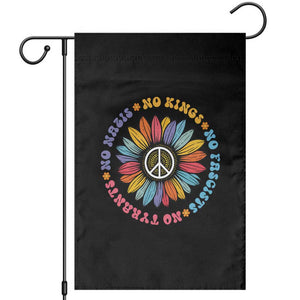 No Kings No Fascists No Tyrants No Nazis Garden Flag Peace Floral Sunflower - Print Your Wear