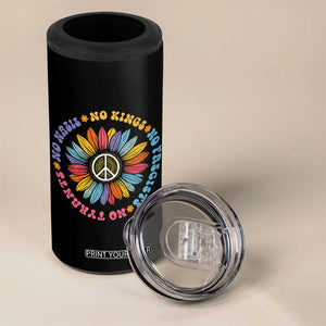No Kings No Fascists No Tyrants No Nazis 4 in 1 Can Cooler Tumbler Peace Floral Sunflower TS11 Print Your Wear