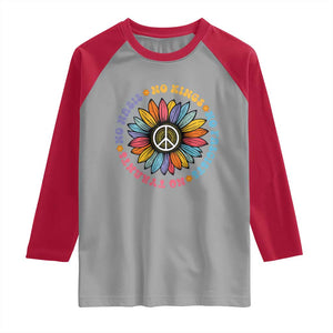 No Kings No Fascists No Tyrants No Nazis Raglan Shirt Peace Floral Sunflower TS11 Sport Gray Red Print Your Wear