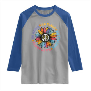 No Kings No Fascists No Tyrants No Nazis Raglan Shirt Peace Floral Sunflower TS11 Sport Gray Royal Print Your Wear