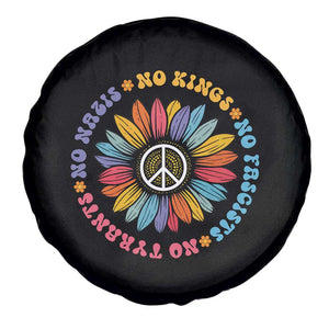No Kings No Fascists No Tyrants No Nazis Spare Tire Cover Peace Floral Sunflower TS11 Print Your Wear