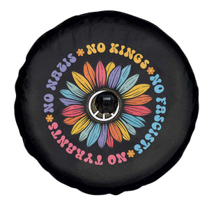 No Kings No Fascists No Tyrants No Nazis Spare Tire Cover Peace Floral Sunflower TS11 Print Your Wear