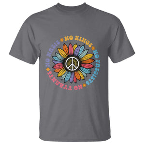 No Kings No Fascists No Tyrants No Nazis T Shirt Peace Floral Sunflower TS11 Charcoal Print Your Wear