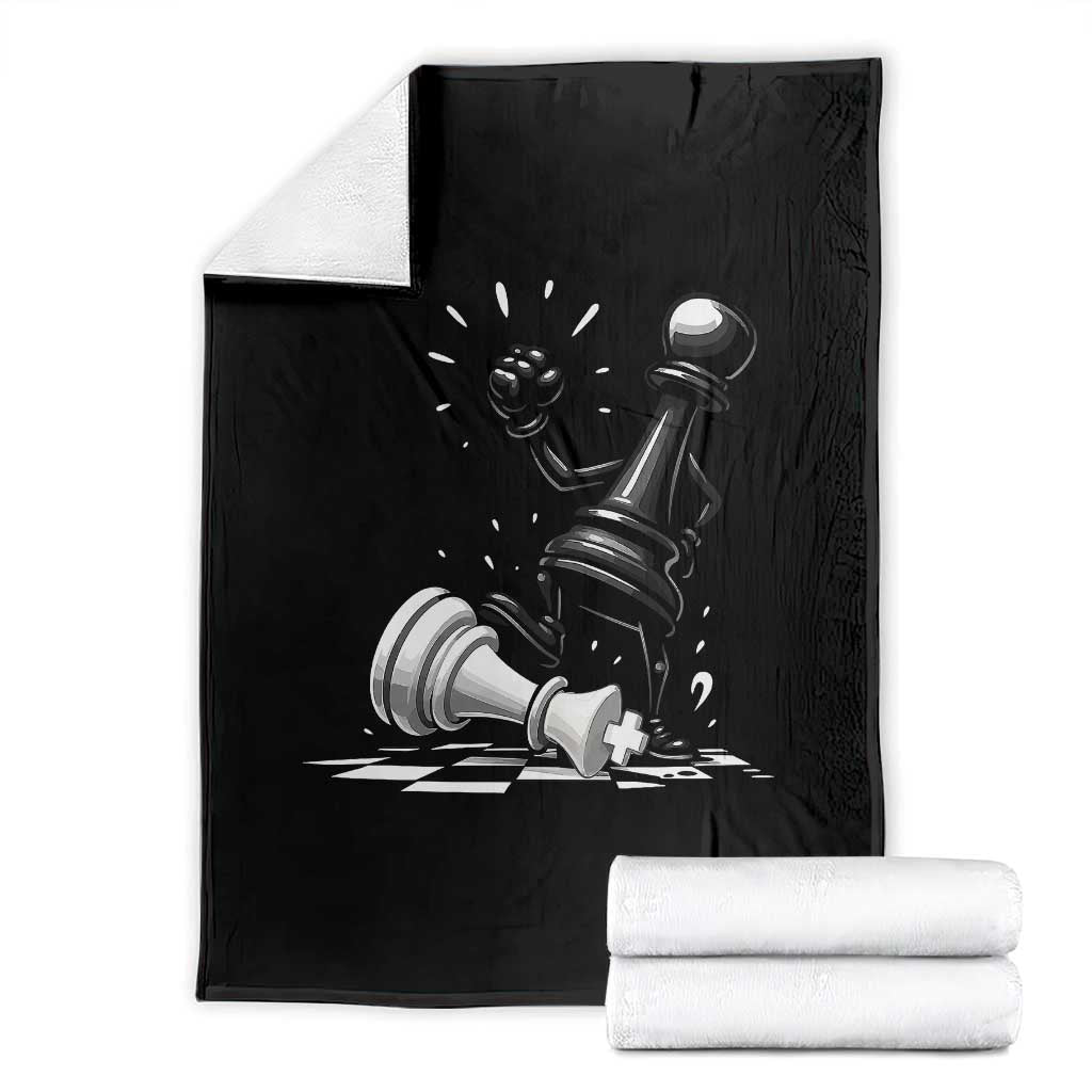 No Kings Throw Blanket America Protest Chess Rejecting Kings TS11 Black Print Your Wear