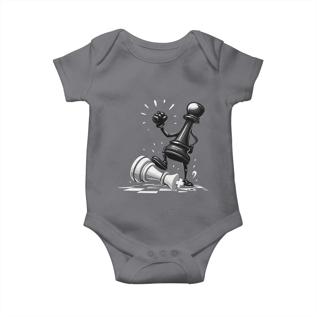 No Kings Baby Onesie America Protest Chess Rejecting Kings TS11 Charcoal Print Your Wear