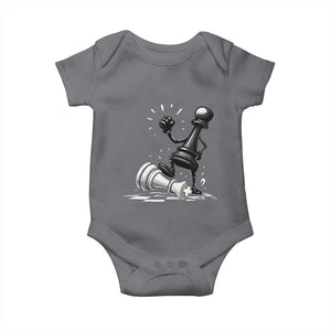 No Kings Baby Onesie America Protest Chess Rejecting Kings TS11 Charcoal Print Your Wear