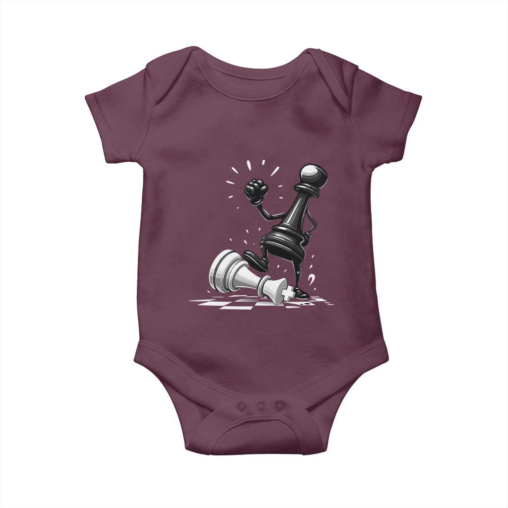 No Kings Baby Onesie America Protest Chess Rejecting Kings TS11 Maroon Print Your Wear
