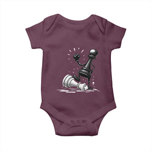 No Kings Baby Onesie America Protest Chess Rejecting Kings TS11 Maroon Print Your Wear