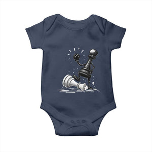 No Kings Baby Onesie America Protest Chess Rejecting Kings TS11 Navy Print Your Wear