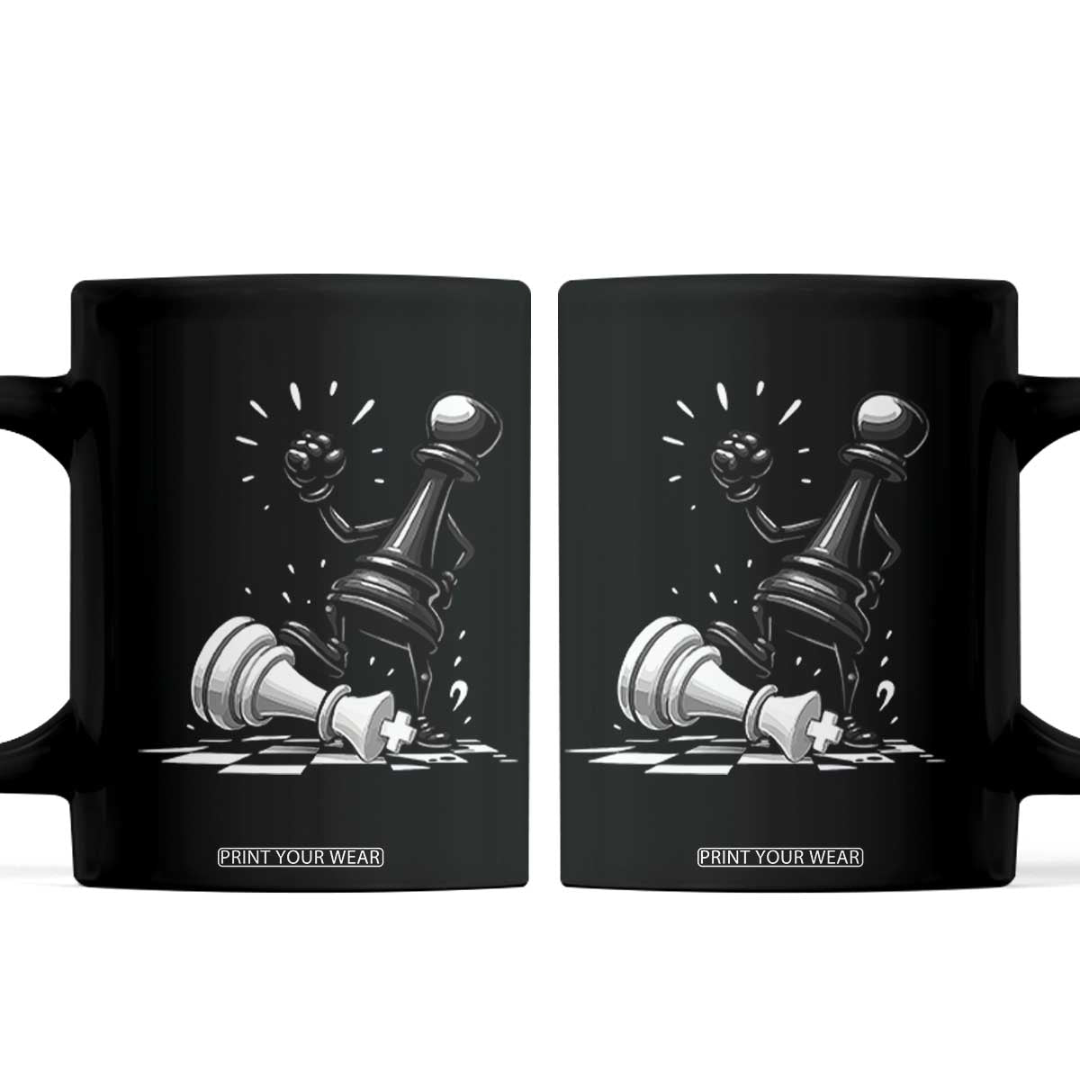 No Kings Coffee Mug America Protest Chess Rejecting Kings TS11 Black Print Your Wear