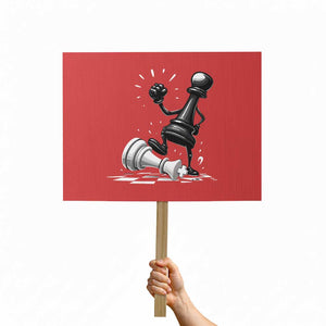 No Kings Protest Sign America Protest Chess Rejecting Kings TS11 Horizontal 18" × 24" Red Print Your Wear