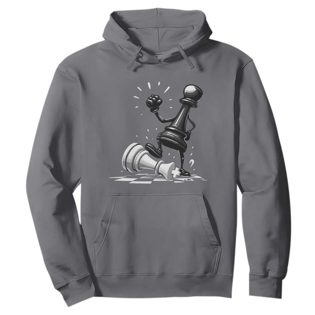 No Kings Hoodie America Protest Chess Rejecting Kings TS11 Charcoal Print Your Wear