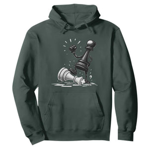No Kings Hoodie America Protest Chess Rejecting Kings TS11 Dark Forest Green Print Your Wear