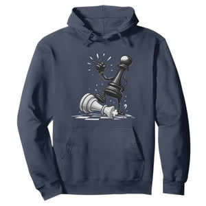 No Kings Hoodie America Protest Chess Rejecting Kings TS11 Navy Print Your Wear