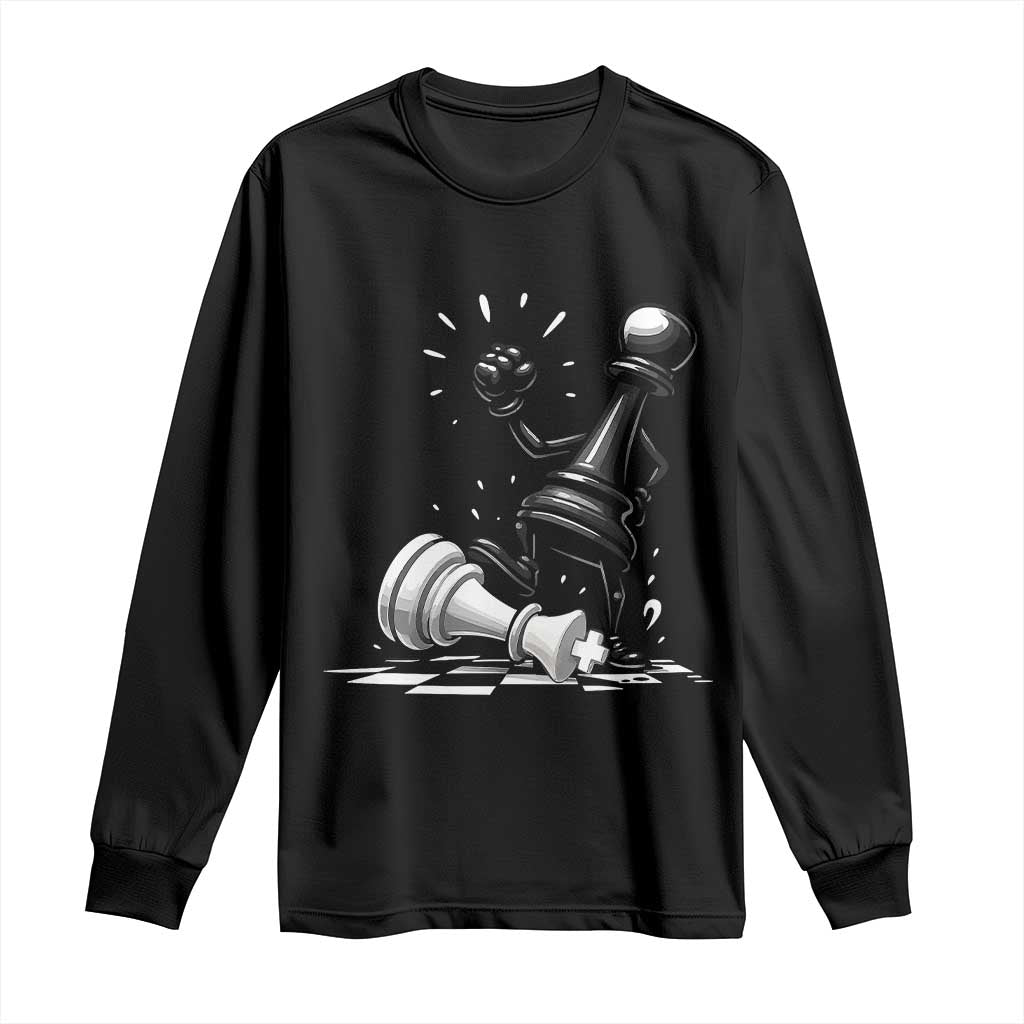 No Kings Long Sleeve Shirt America Protest Chess Rejecting Kings - Print Your Wear