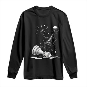 No Kings Long Sleeve Shirt America Protest Chess Rejecting Kings - Print Your Wear