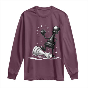No Kings Long Sleeve Shirt America Protest Chess Rejecting Kings - Print Your Wear