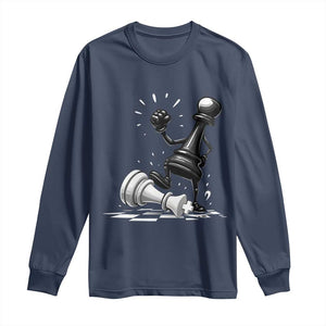 No Kings Long Sleeve Shirt America Protest Chess Rejecting Kings - Print Your Wear