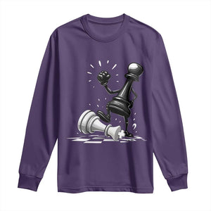 No Kings Long Sleeve Shirt America Protest Chess Rejecting Kings - Print Your Wear