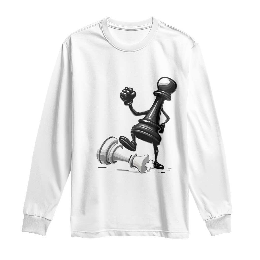 No Kings Long Sleeve Shirt America Protest Chess Rejecting Kings TS11 White Print Your Wear