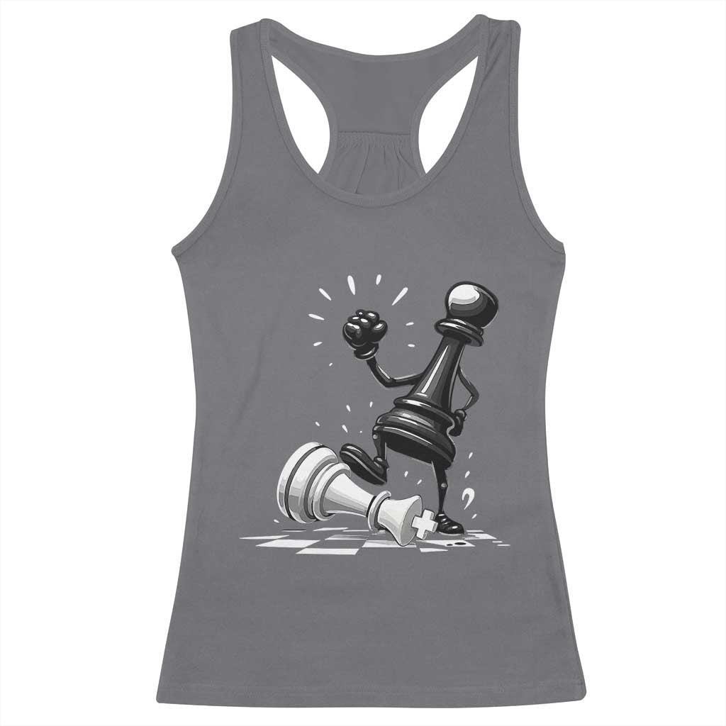 No Kings Racerback Tank Top America Protest Chess Rejecting Kings TS11 Charcoal Print Your Wear