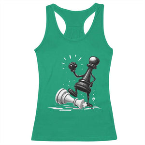 No Kings Racerback Tank Top America Protest Chess Rejecting Kings TS11 Irish Green Print Your Wear