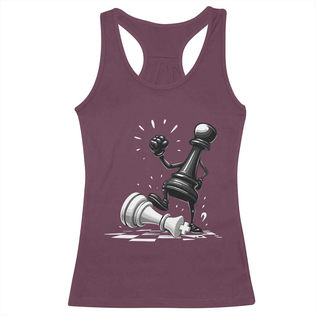 No Kings Racerback Tank Top America Protest Chess Rejecting Kings TS11 Maroon Print Your Wear