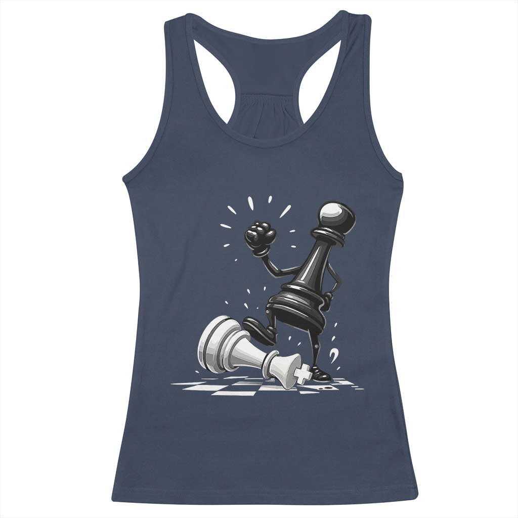 No Kings Racerback Tank Top America Protest Chess Rejecting Kings TS11 Navy Print Your Wear