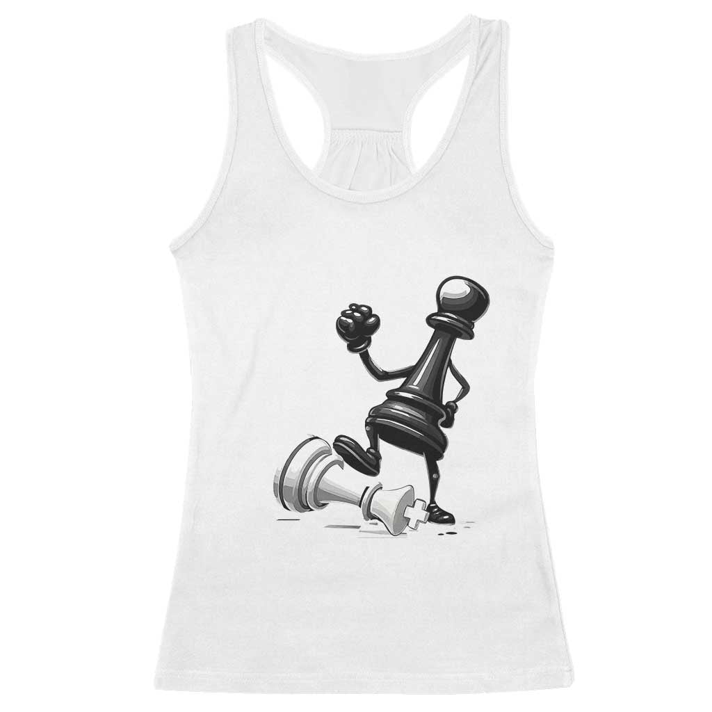 No Kings Racerback Tank Top America Protest Chess Rejecting Kings TS11 White Print Your Wear
