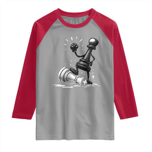 No Kings Raglan Shirt America Protest Chess Rejecting Kings TS11 Sport Gray Red Print Your Wear
