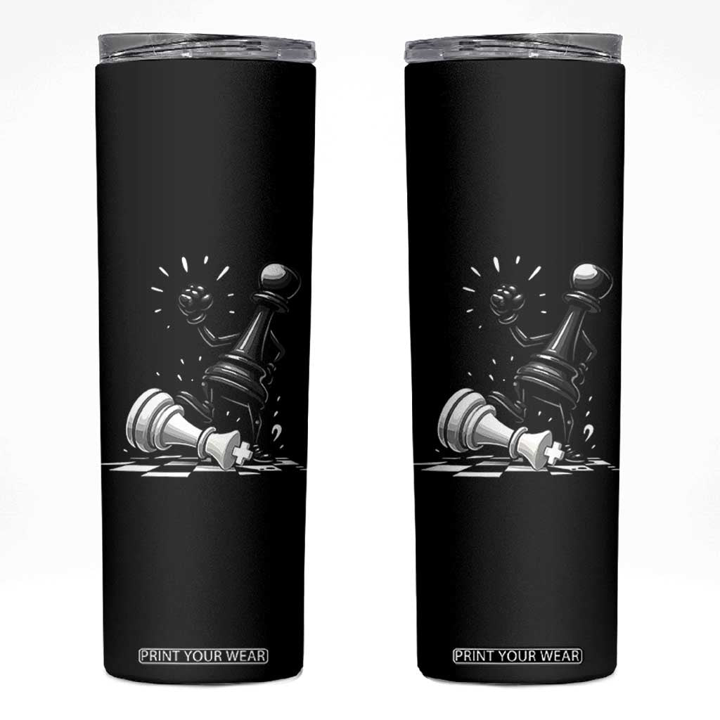 No Kings Skinny Tumbler America Protest Chess Rejecting Kings - Print Your Wear