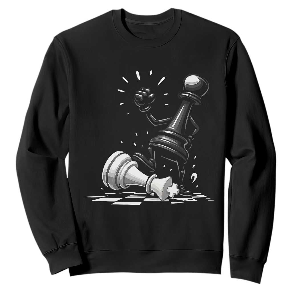 No Kings Sweatshirt America Protest Chess Rejecting Kings - Print Your Wear