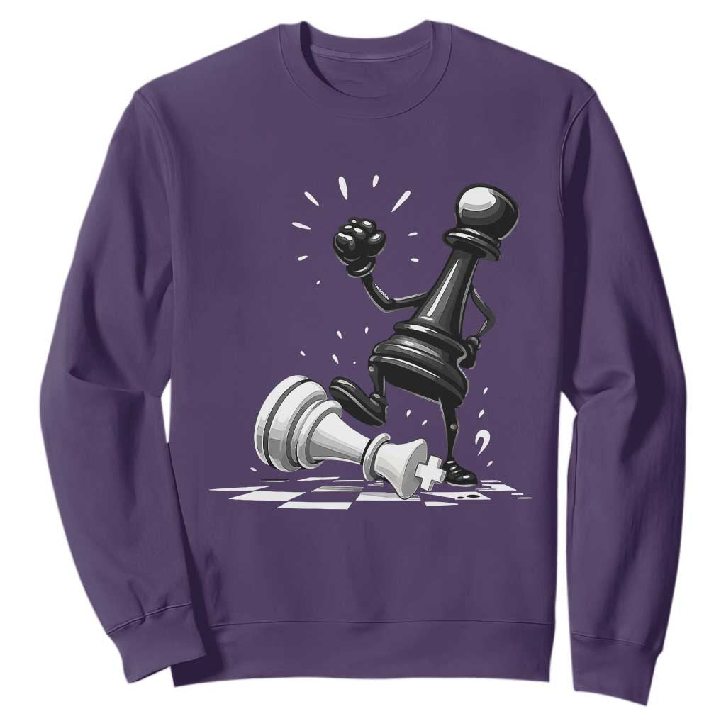 No Kings Sweatshirt America Protest Chess Rejecting Kings TS11 Purple Print Your Wear