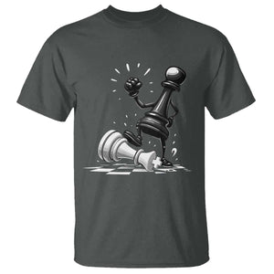 No Kings T Shirt America Protest Chess Rejecting Kings TS11 Dark Heather Print Your Wear