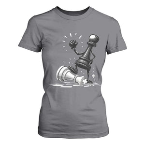 No Kings T Shirt For Women America Protest Chess Rejecting Kings TS11 Charcoal Print Your Wear