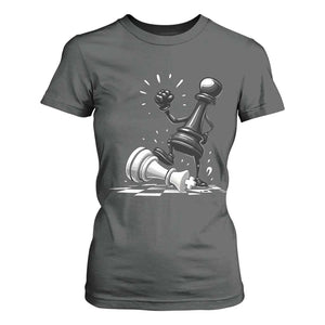 No Kings T Shirt For Women America Protest Chess Rejecting Kings TS11 Dark Heather Print Your Wear